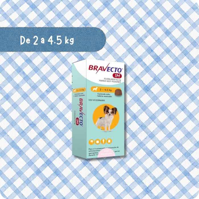 Bravecto 1 M para perros de 2 a 4,5 Kg