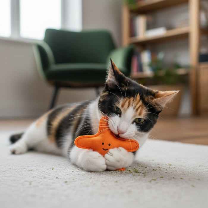 Estrella de mar de peluche para gatos rellena con catnip | Beco