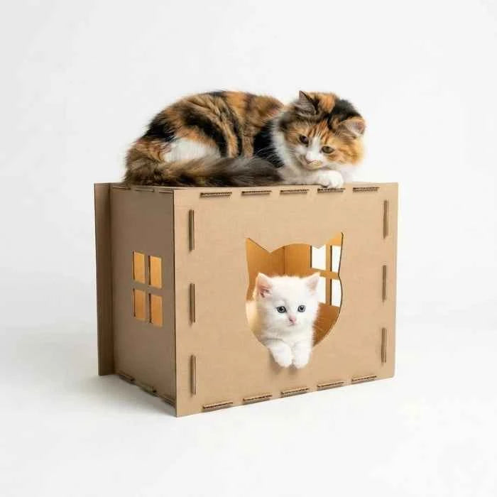 Hotel 1 Cartopuzzle | Refugio de Cartón para Gatos en Chile