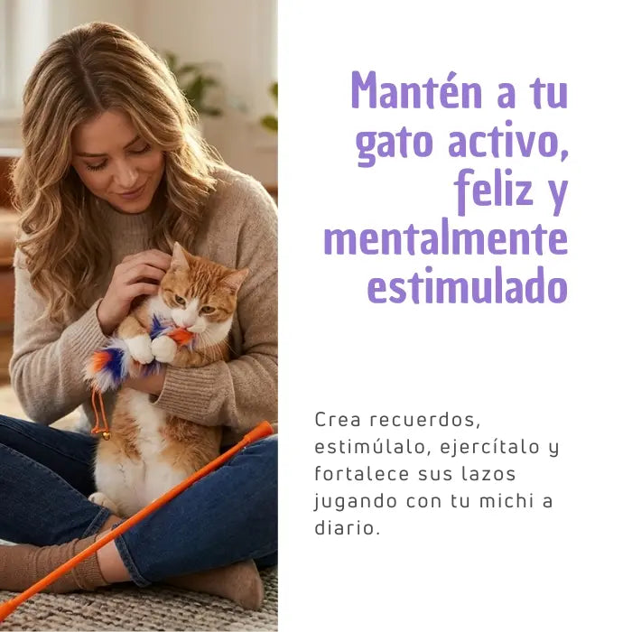 Juguete para Gatos Varita Furry Ball Long Fluff All For Paws