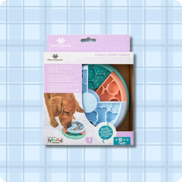 Caja juguete cognitivo tipo puzzle nivel 2 Puppy Lickin' Layers Nina Ottosson