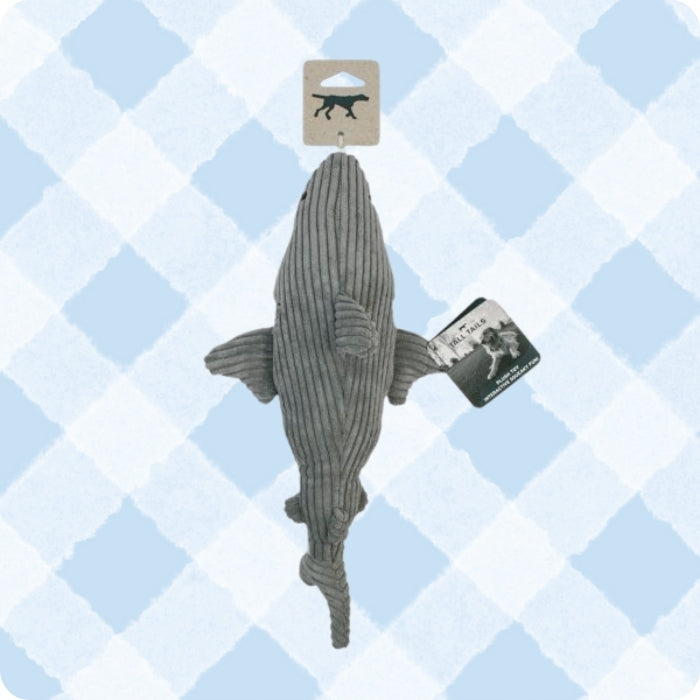 Peluche sensorial Tiburon con crujido de botella de 35 cms marca Tall Tails