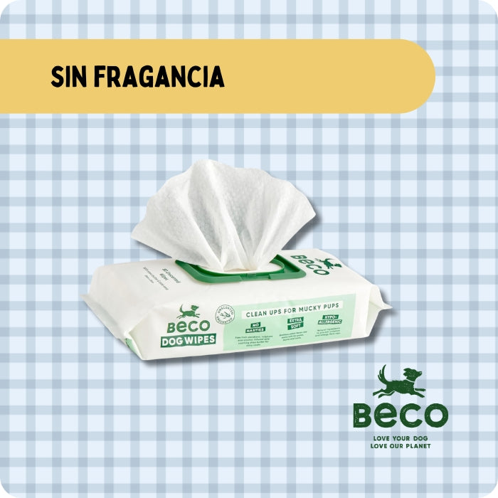 Toallas húmedas Beco sin fragancia para perros