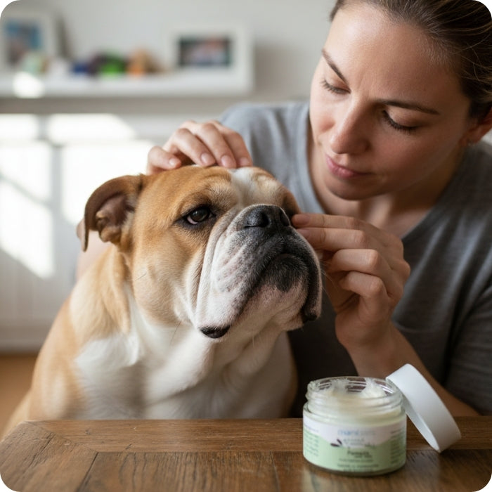 Pomada sana sana en uso. mamitierra