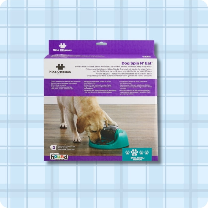 Caja juguete cognitivo tipo puzzle para perros de todas las edades Nina Ottosson nivel 2 Dog Spin n' Eat