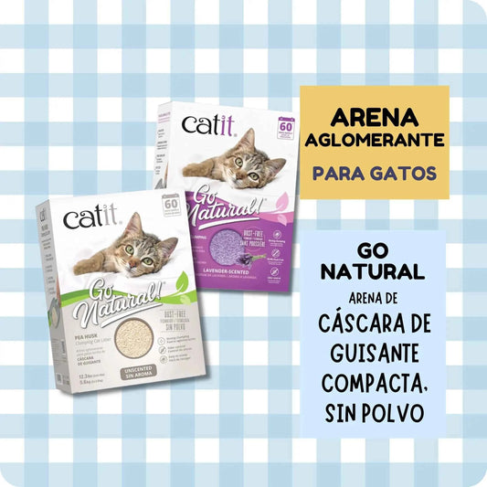 Arena Vegetal Aglomerante para Gatos Catit Go Natural Cáscara de Guisante 5.6kg