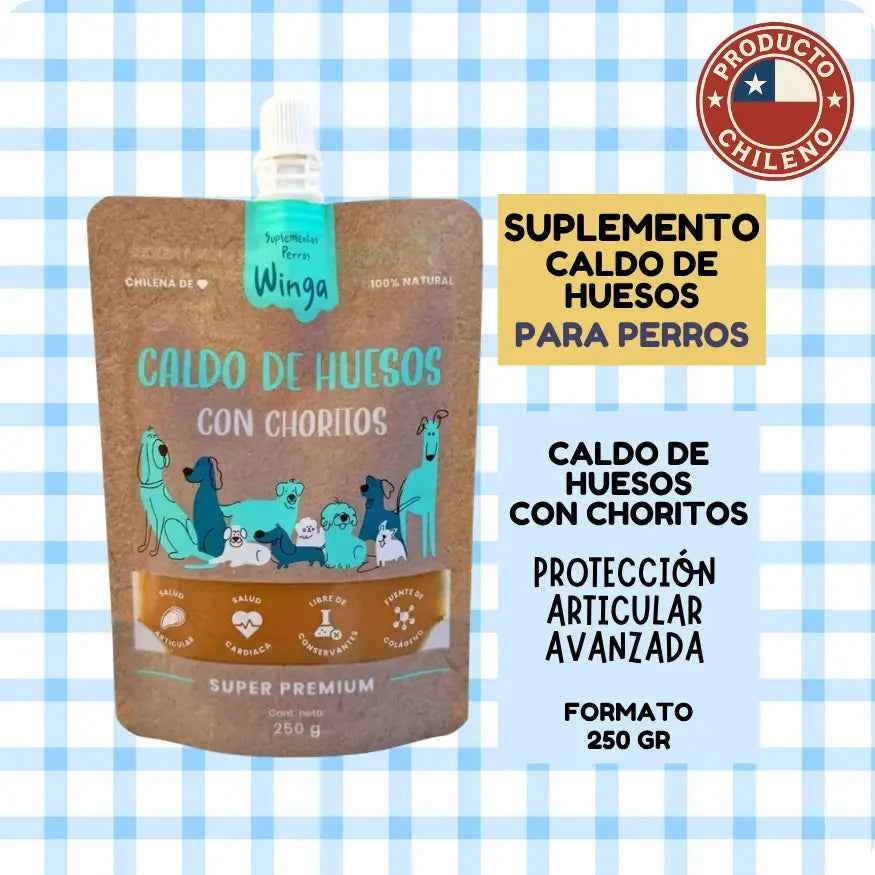Caldo de Huesos para Perros Winga con Chorito Mytilus 250ml
