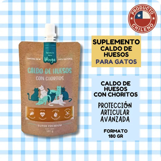 Caldo de Huesos Winga Gatos | Hidratación y Salud 180ml