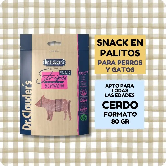 Stripes Snacks Pork | Tiras de cerdo premium Alemanas