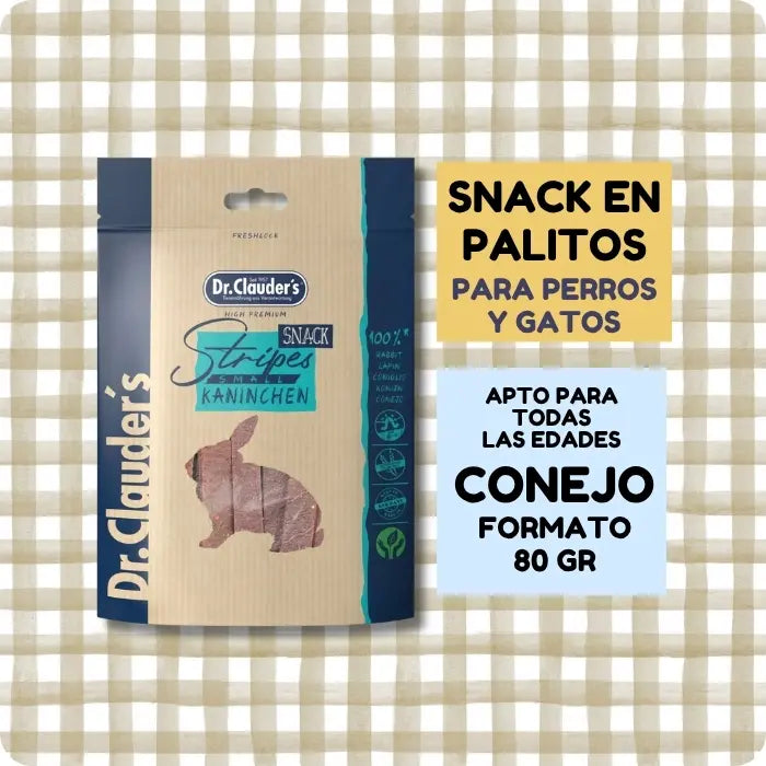 Stripes Snacks Rabbit | Tiras de conejo premium Alemanas
