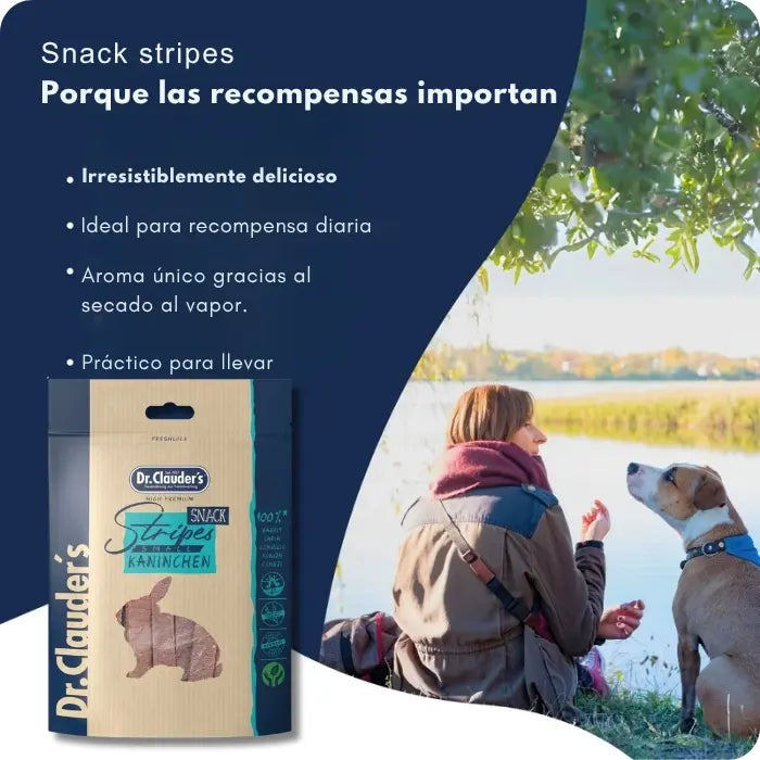 Stripes Snacks Rabbit | Tiras de conejo premium Alemanas