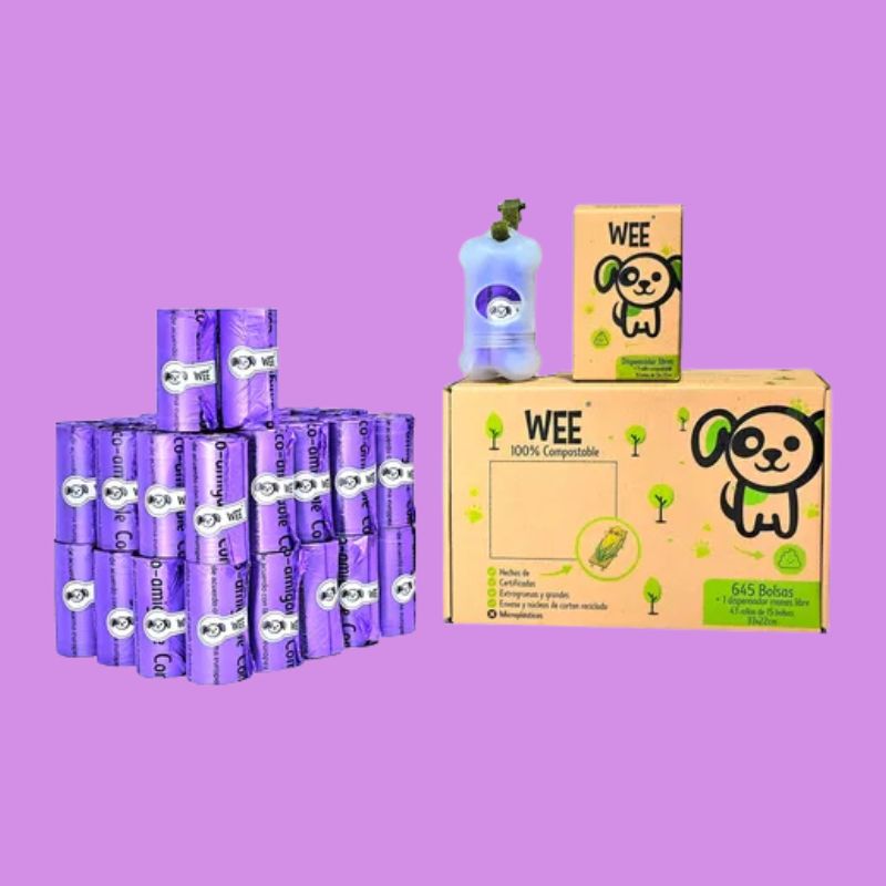 Bolsas Wee compostables para popó