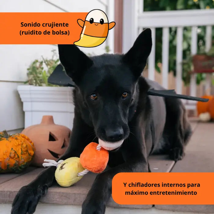 Juguete para Perros con Cuerda Halloween PLAY Howling Haunts Caramelo de Maiz