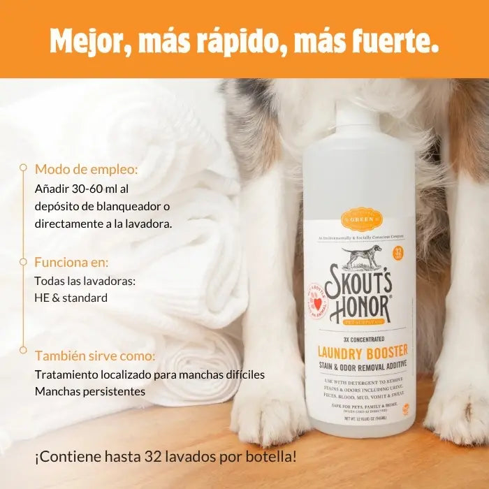 Mejor, mas rapido, mas fuerte con el Laundry Booster de Skouts Honor