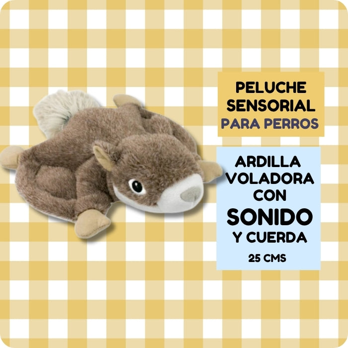 Peluche sensorial para perros Ardilla Voladora de Tall Tails en Karu Auka