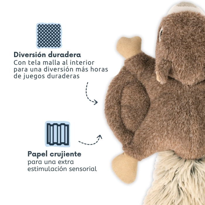 Peluche sensorial Ardilla voladora de Tall Tails con Tela Malla interior y textura de papel crujiente