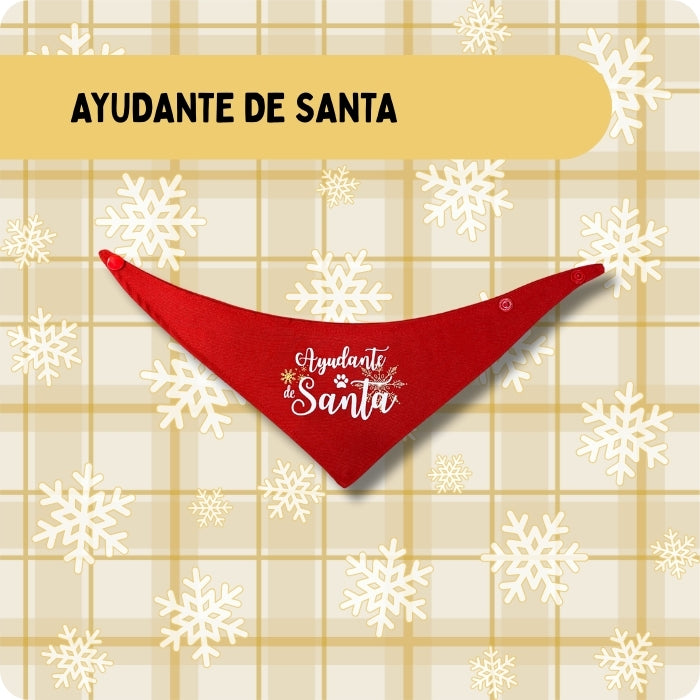 Bandana para perros modelo Ayudante de Santa