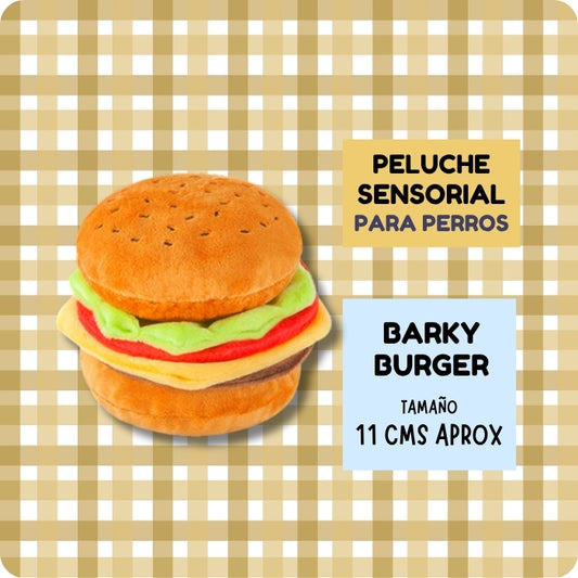 Peluche sensorial para perros Barky Burger de P.L.A.Y juguete de 3 piezas