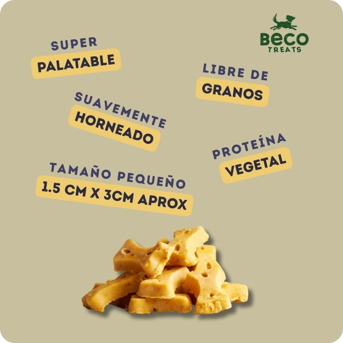 Propiedades Galletas Beco naturales libres de granos para perros Variedad Cashew Castañas de Caju
