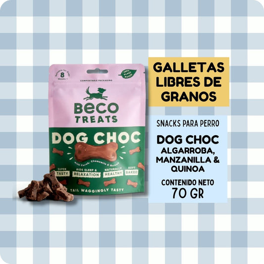 Galletas naturales libres de Granos para Perros Beco treats Dog Choc Algarroba