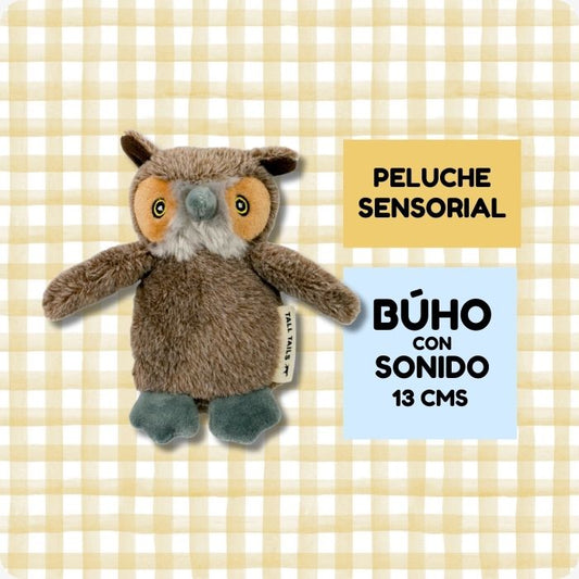Peluche Sensorial Buho pequeño con sonido Tall Tails ideal para cachorros o perros de talla pequeña