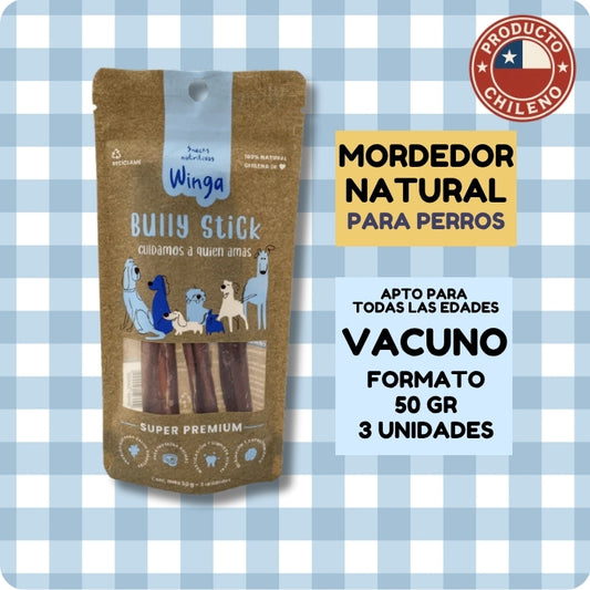 Mordedor natural para perros Bully Stick Winga