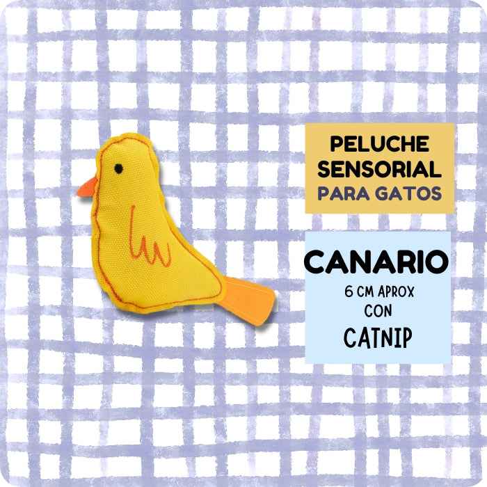 Canario de peluche para gatos relleno con catnip | Beco