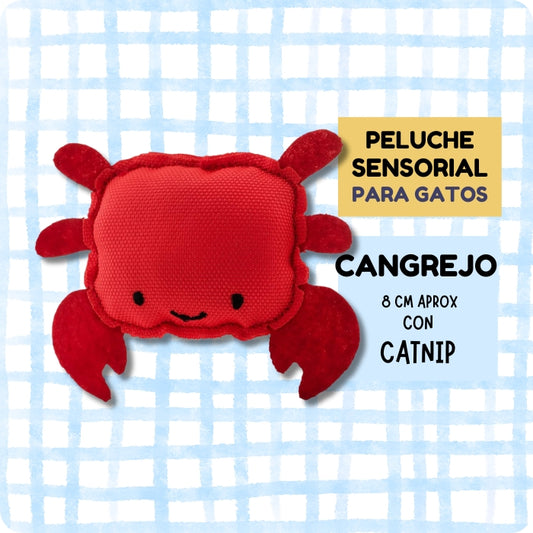 Cangrejo de peluche para gatos marca Beco relleno con Catnip.