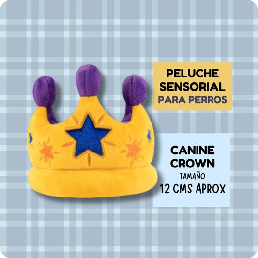 Peluche sensorial para perros Canine Crown de P.L.A.Y de 12 cms aprox