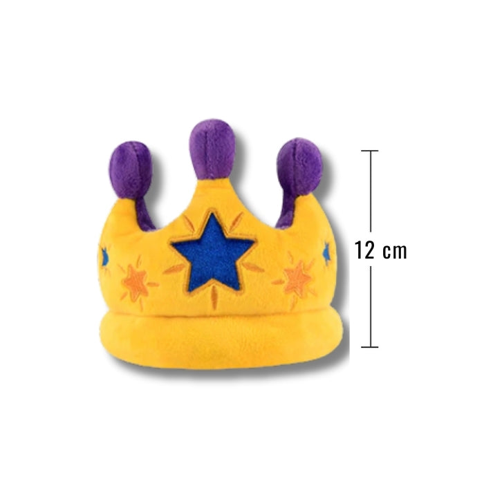 Canine Crown es un peluche sensorial para perros de P.L.A.Y que tmide 12 cms aprox de alto.
