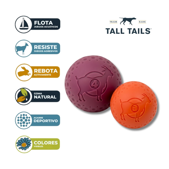 Características pelota deportiva para perros GOAT de Tall Tails