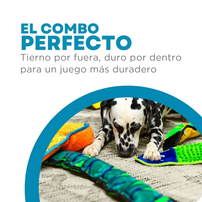 Características peluche sensorial para perros Serpiente talla XL Durablez de Outward Hound