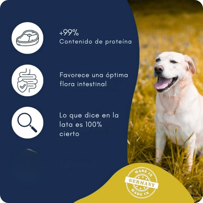 Características Alimento húmedo completo monoproteico Vacuno Pure Beef Dr Clauder's