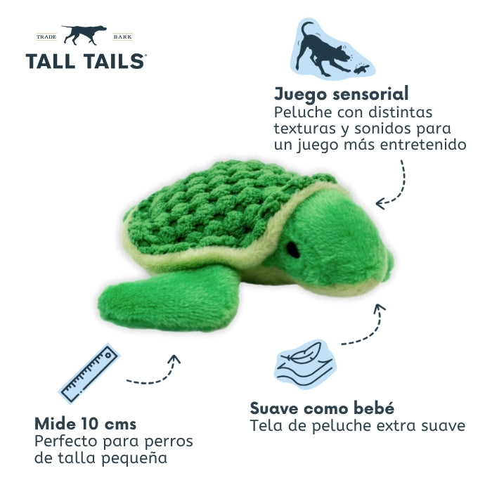 Características peluche sensorial para perros Tortuga 10 cm Tall Tails