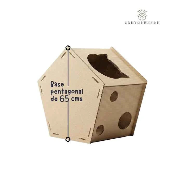 Casa 1 Cartopuzzle | Refugio Sustentable para Gatos en Chile