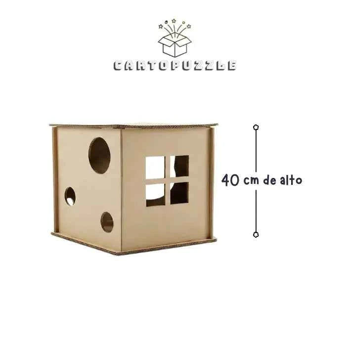 Casa 1 Cartopuzzle | Refugio Sustentable para Gatos en Chile