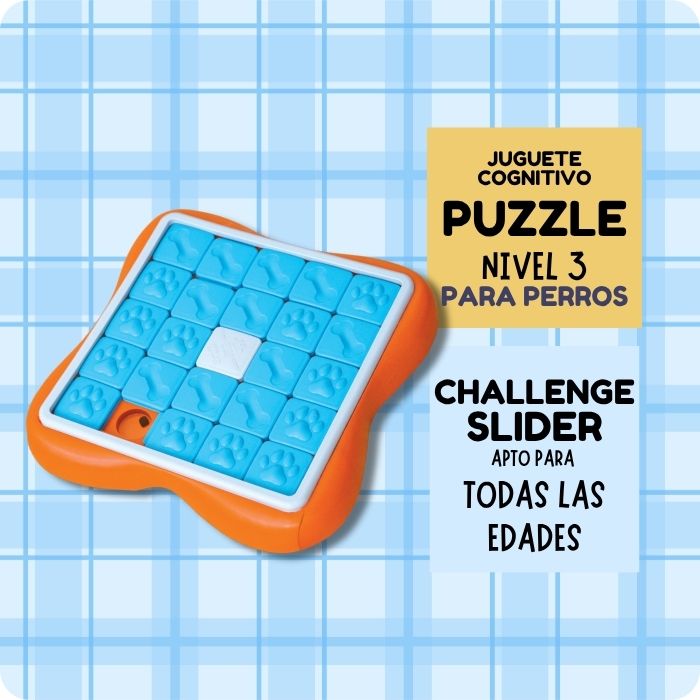 Juguete cognitivo nivel 3 para perros Challenge Slider para perros de todas las edades