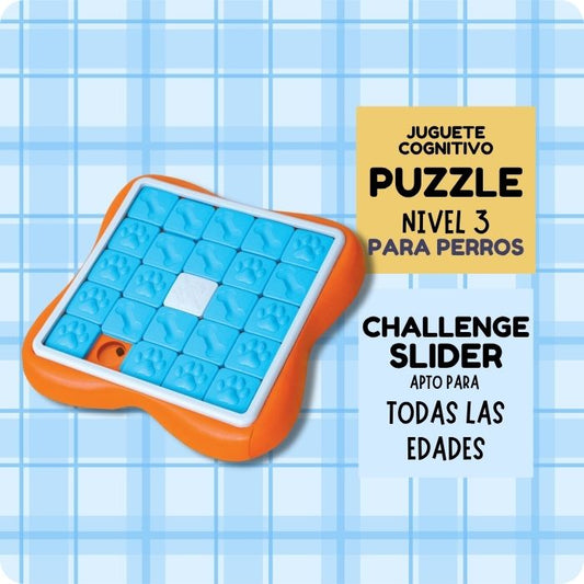 Juguete cognitivo nivel 3 para perros Challenge Slider para perros de todas las edades