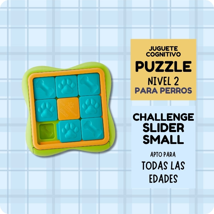 Challenge slider small. Juguete cognitivo para perros nivel 2 de Nina Ottosson