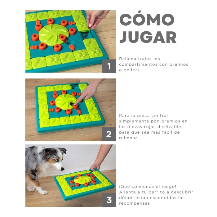 Como jugar con tu perro y el Multipuzzle nivel 4 de Nina Ottosson