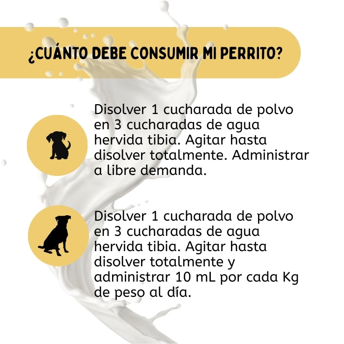 Mamistop Sustituto Láctero para perros Modo de uso