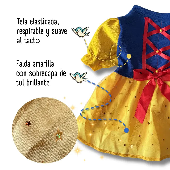 Disfraz de Blancanieves para perros y gatos | Confección Nacional