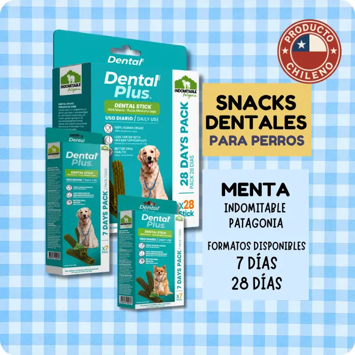 Snacks Dentales con Menta para Perros Indomitable Patagonia Dental Plus Sticks