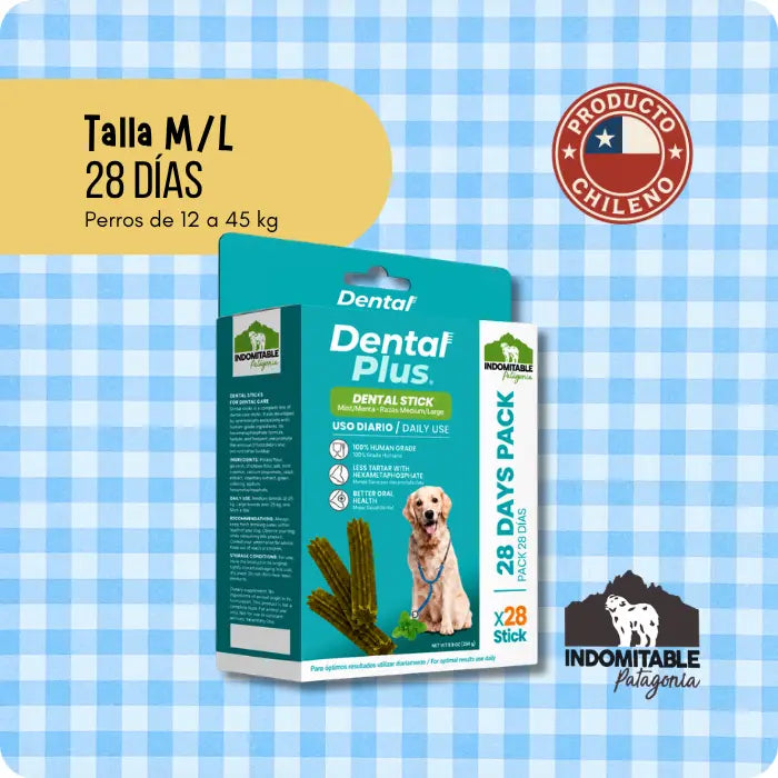 Snacks Dentales con Menta para Perros Indomitable Patagonia Dental Plus Sticks