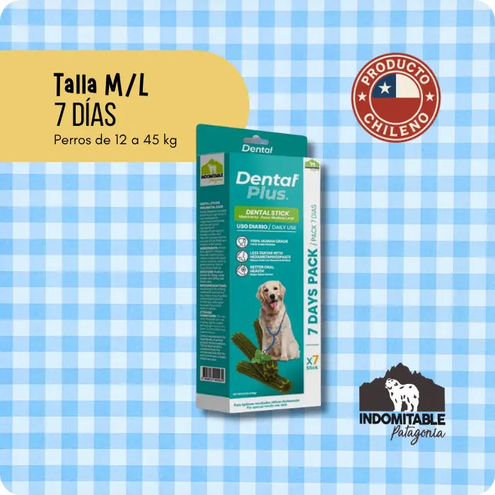 Snacks Dentales con Menta para Perros Indomitable Patagonia Dental Plus Sticks