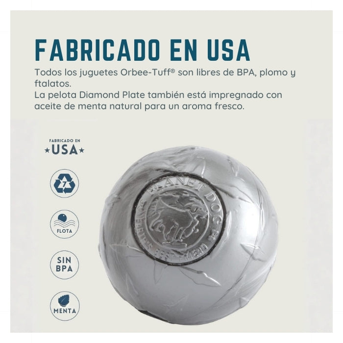Pelota Diamod Plate fabricada en USA, libre de BPA, de plomo y ftalatos. 