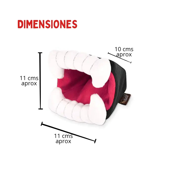 Juguete Mordedor de Peluche para Perros PLAY Howling Haunts Dientes de Vampiro