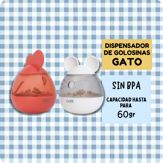 Juguete cognitivo para gatos dispensador de golosinas libre de BPS Catit PIXI modelo Ratón o Gallo
