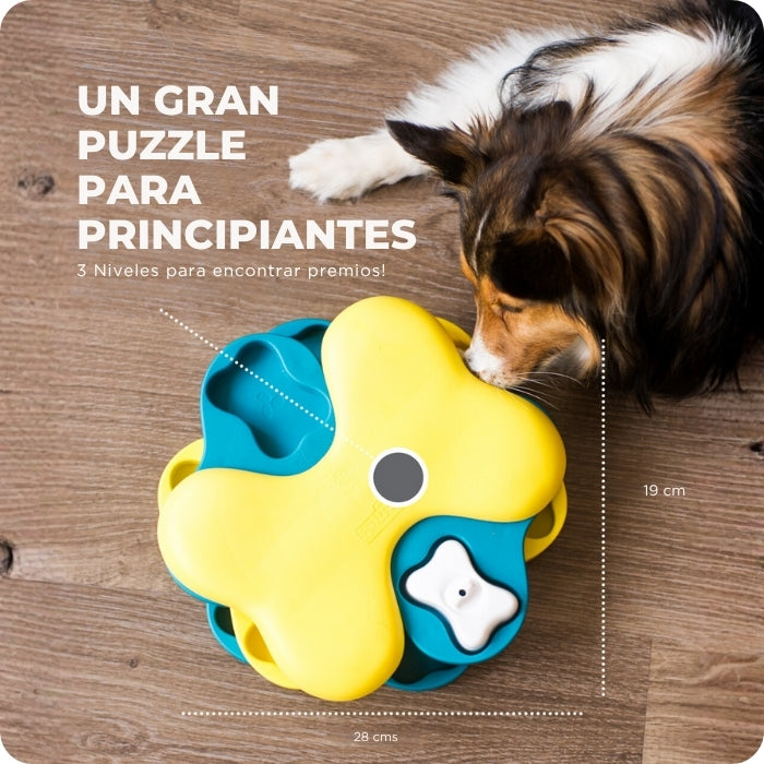 Dog Tornado Nivel 2 de Nina Ottosson es un gran puzzle para principiantes ya que puedes regular el nivel de dificultad