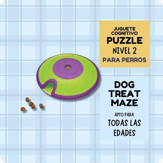 Juguete cognitivo para perros tipo puzzle nivel 2 Dog treat maze Nina Ottosson Ideal para reemplazar el comedero
